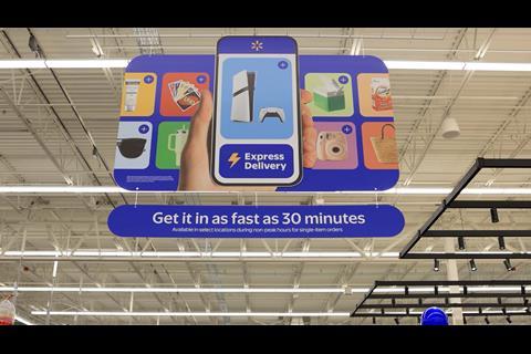 Walmart Supercenter, Cypress. Express-delivery-signage
